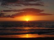 Sunset from Kamaole II Beach directly in front of Townhouse