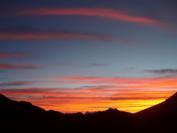 Sunset from inside Haleakala Crater