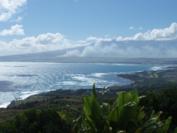 Kahului Harbor with Haleakala in background - from Waihe'e Ridge